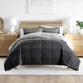 King Ombre Gray Comforter Set - 3-Piece Hypoallergenic Microfiber Bedding