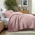 Twin/Twin XL Seersucker Textured Comforter Set - All Season Rose Bedding