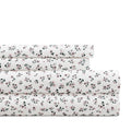 Full Microfiber Bed Sheets Set with Delicate Blossoms Pattern - Mauve Ditsy Floral