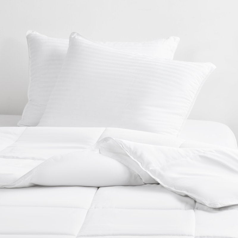 King Cooling Gel Fiber Pillow Set - Breathable Cotton Cover, Non-Toxic, Supportive