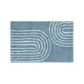 Cotton Bath Mat 24x17 Rainbow Light Blue - Modern Pattern, Non-Slip, Absorbent