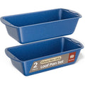 Nonstick Loaf Pan Set - 2 Pack, 10.2" & 11" Blue Marble