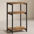2-Tier Industrial End Table - Rustic Brown & Ink Black