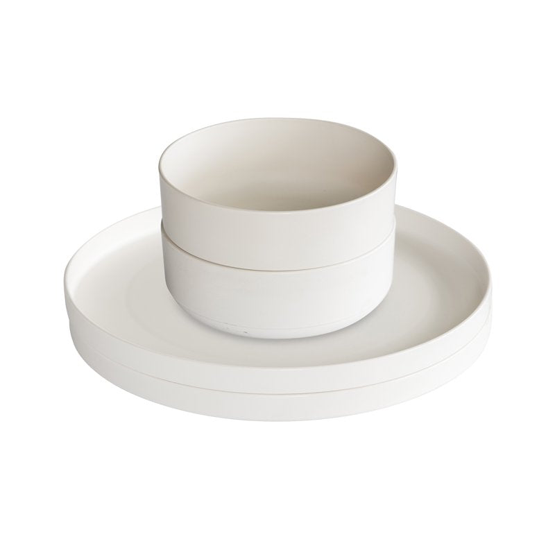Microwave Safe 10" Plastic Plates & Bowls - 4 Pack