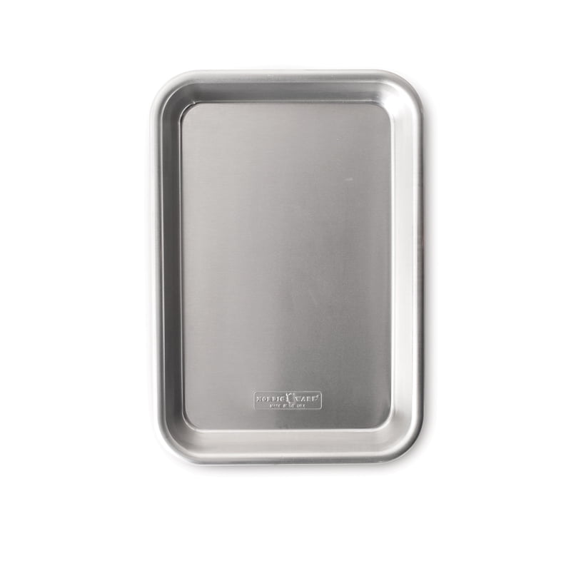 10" x 7" Aluminum Eighth Sheet Pan - Rectangular Baking Tray