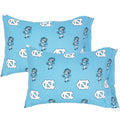 North Carolina Tar Heels King Pillowcase Set - 2 Cotton Sateen 20x40 inches Variation