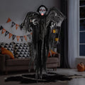 Animated Hanging Zombie Vampire Halloween Decoration - Lights & Sound, 5 Feet