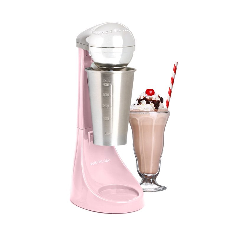 Two-Speed Milkshake Maker - Retro Pink Drink Mixer