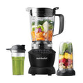 1000W High-Performance Blender Combo - 56 oz Pitcher & Portable Cups, Matte Black