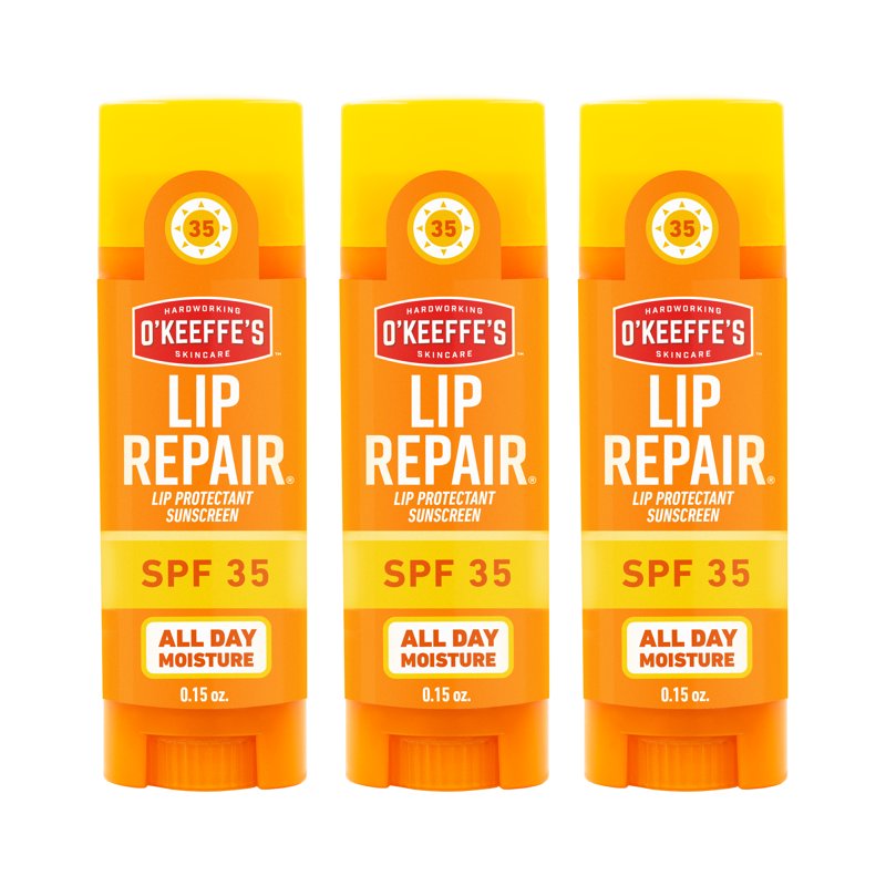 Lip Repair SPF 35 Balm - Healing Moisturizer for Dry Lips, 3-Pack