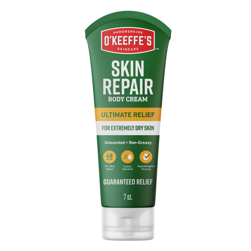 Skin Repair Body Cream - Unscented Moisturizer for Dry Skin - 7oz Tube