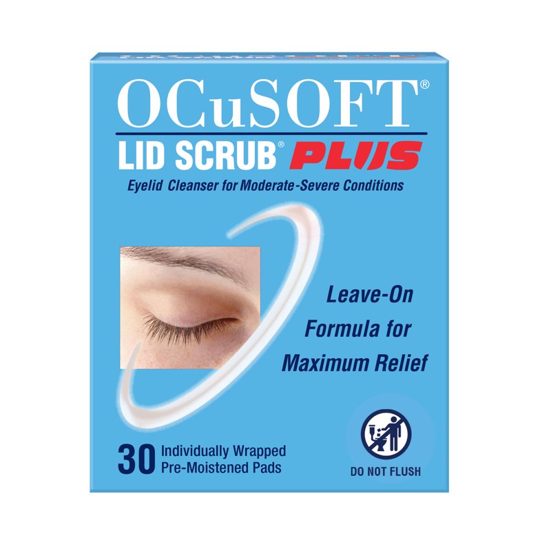 Eyelid Cleanser Wipes - OCuSOFT Lid Scrub Plus, 30 Count