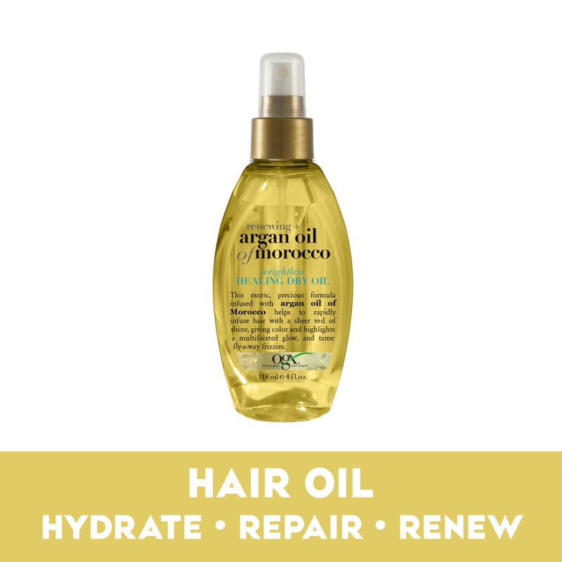 Argan Oil Hair Treatment Mist, Weightless Anti-Frizz Dry Oil Spray, 4 fl oz