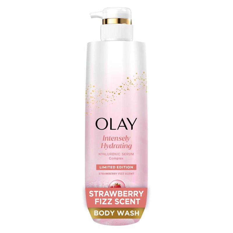 Intensely Hydrating Body Wash with Hyaluronic Serum - Strawberry Fizz, 20 fl oz