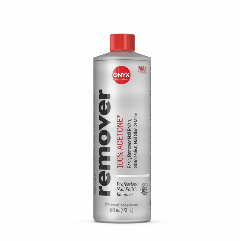 100% Acetone Nail Polish Remover - Maximum Strength, 16 fl oz