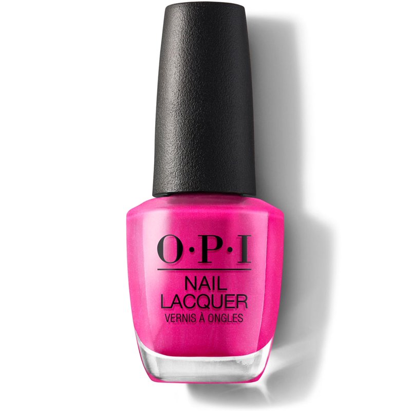 Shimmery Hot Pink Nail Polish - Long-Lasting OPI Nail Lacquer, 0.5 fl oz
