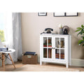 Deluxe Glass Door Accent Cabinet - White - Model 22600