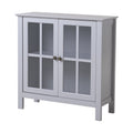 Glass Door Accent Display Cabinet - Dark Grey, Model 22602