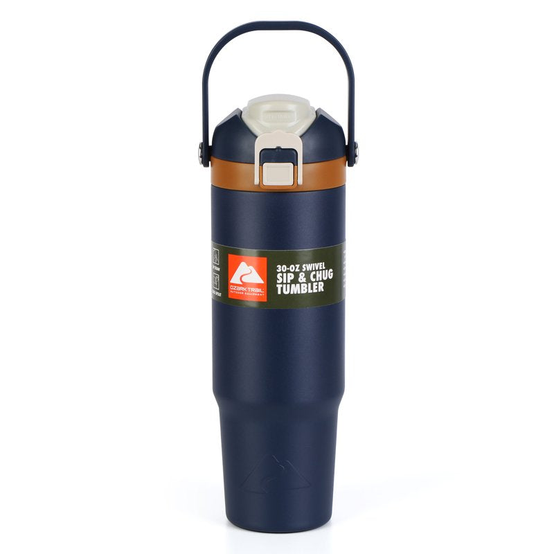 30oz Stainless Steel Insulated Tumbler with Dual Lid - Blue Cove