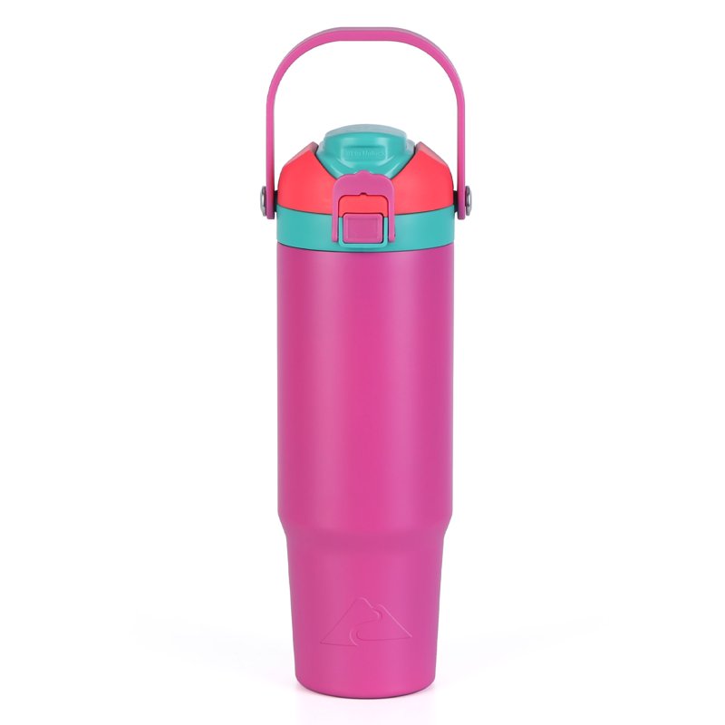 30 oz Stainless Steel Tumbler with Dual Lid - Pink