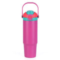 30 oz Stainless Steel Tumbler with Dual Lid - Pink