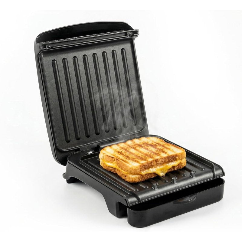 2-Serving Electric Indoor Grill and Panini Press - Non-Stick Compact Design