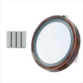 6-Inch LED Wall Mount Makeup Mirror - 8X Magnifying Antique Copper