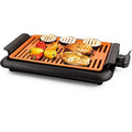 Electric Indoor Grill, 15x10 Inch Non-Stick Countertop Cooker - Copper