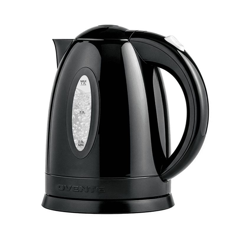 Electric Kettle 1.7L - Fast Boiling 1100W, Black, BPA-Free
