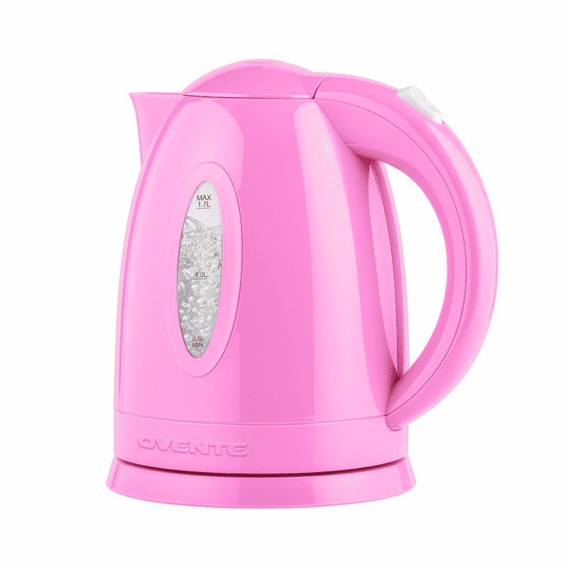 Electric Kettle 1.7L - 1100W Fast Boiling Water, Pink