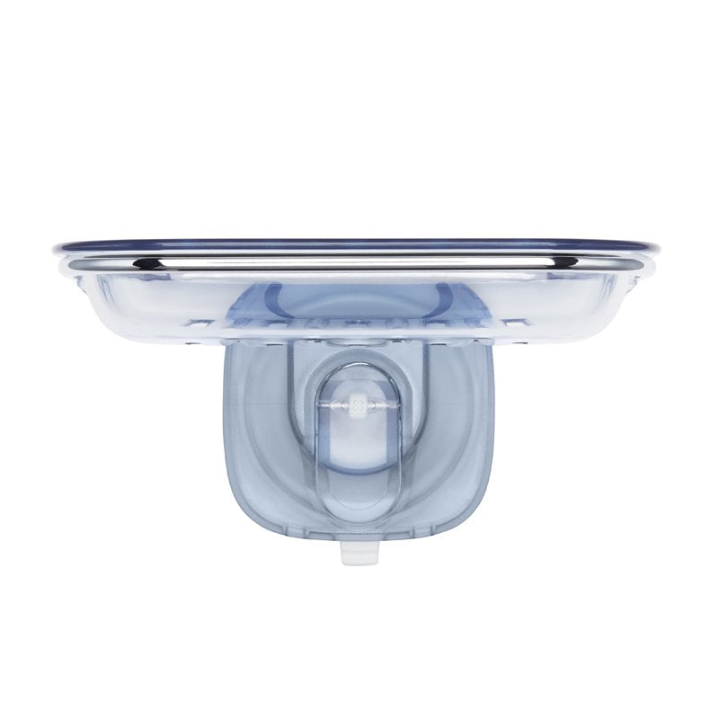 OXO StrongHold Suction Soap Dish - Drainable Bathroom Soap Holder, 3.25 x 5.85 x 7.90 Inches