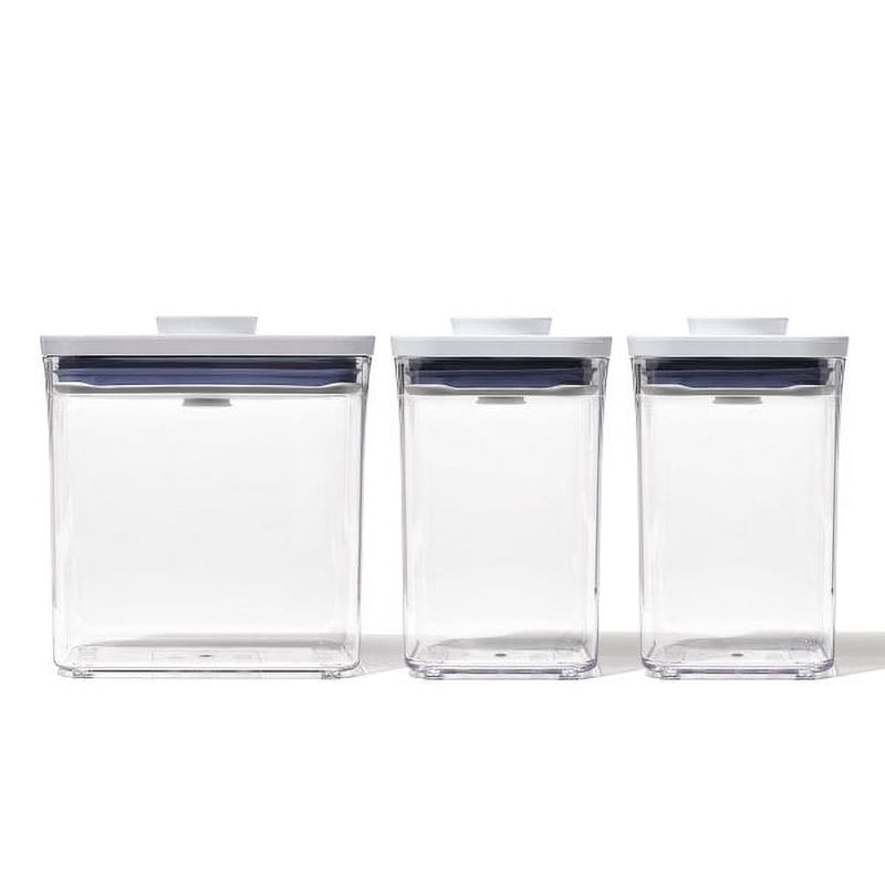 Airtight 3-Piece Food Storage Container Set - White