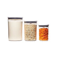 Airtight Food Storage Container Set - 3-Piece Round, BPA-Free