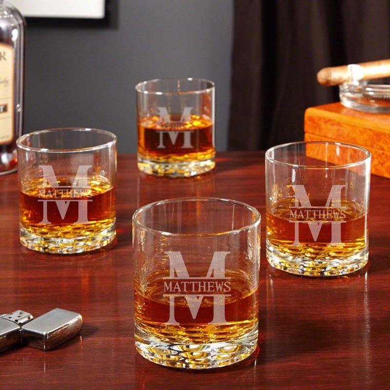 Personalized Whiskey Glasses Set of 4 - Oakmont Design