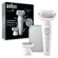 Pivoting Head Wet & Dry Epilator - Cordless Hair Removal with Shaver & Trimmer