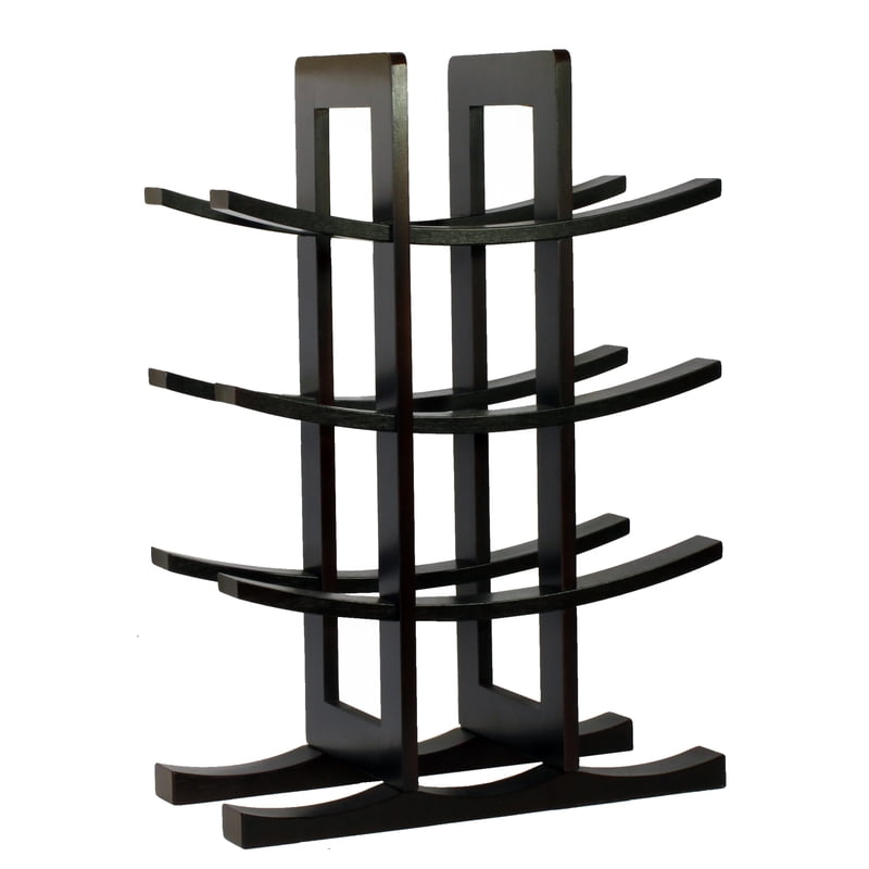 12-Bottle Bamboo Wine Rack - Eco-Friendly & Modern Design