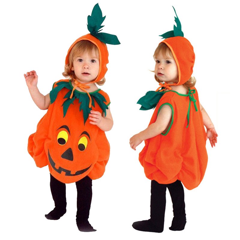 Baby Halloween Pumpkin Romper Set - Orange, 6 Months Role Play Costume