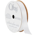 Offray 5/8-Inch x 18 Feet Satin Ribbon - White, Single Face Craft Trim