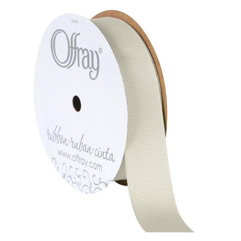 Antique White Grosgrain Ribbon 7/8 Inch for Sewing & Crafts - 18ft - Variation of THIS listing