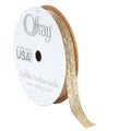 Gold Metallic Ribbon 3/8 Inch for Wedding Crafts Gifting, 9 Feet - Single Variation