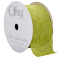 Offray Woven Burlap Ribbon - Lemongrass Green 1.5 Inch, 9 Feet, Single Variation