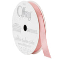 Pink Satin Ribbon 3/8 Inch Wide, 18 Feet, Single Face Polyester - Offray