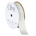 White Grosgrain Ribbon 7/8 Inch for Sewing Crafts Gifting - 18 Feet - Offray