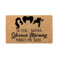 Halloween Welcome Doormat 24x36 - Oh Look Another Glorious Morning Makes Me Sick - Funny Door Mat