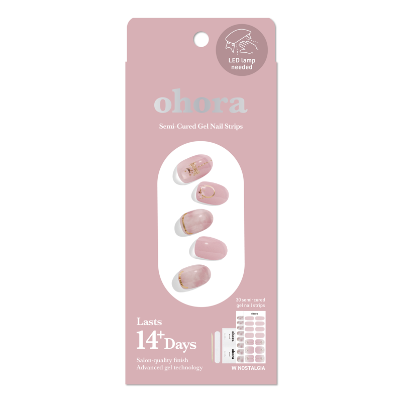 Semi-Cured Gel Nail Strips - Gem Nostalgia Long-Lasting Manicure
