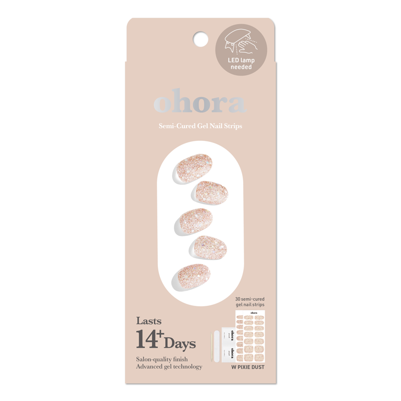 Semi-Cured Gel Nail Strips - Pixie Dust for Elegant Manicure