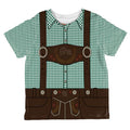 Toddler Oktoberfest Lederhosen Costume T-Shirt with Suspenders - Green, 4T