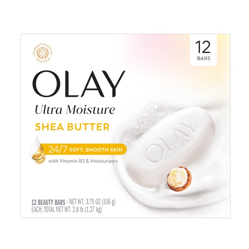Ultra Moisture Shea Butter Beauty Bar with Vitamin B3 - 12 Pack, 3.75oz