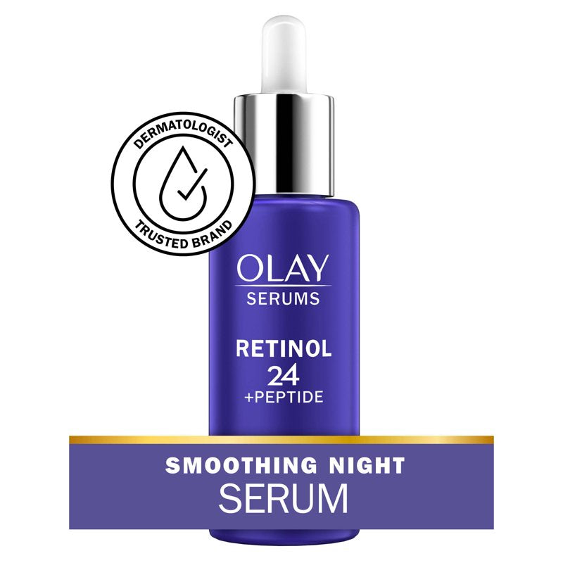 Retinol 24 Night Facial Serum, Anti-Aging Vitamin B3 Hydrating Formula, 1.3 oz