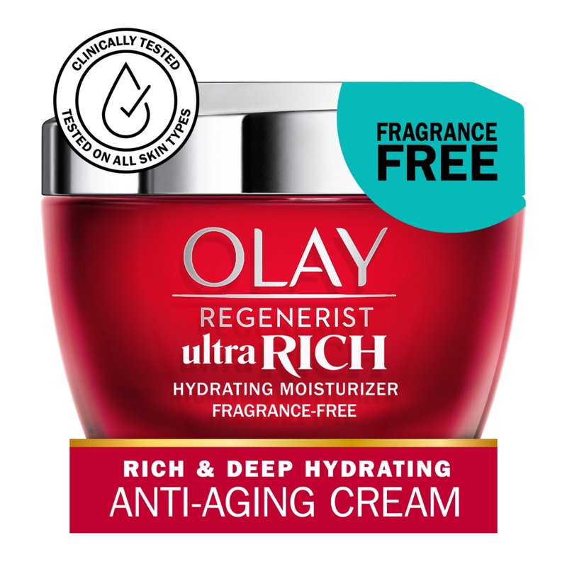 Ultra Rich Face Moisturizer, Fragrance-Free Hydrating Cream, 1.7 Oz